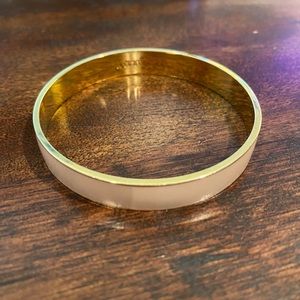 J Crew tan and gold skinny bangle bracelet